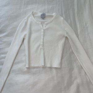 Princess Polly white cropped top